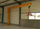 Underbraced pillar jib cranes